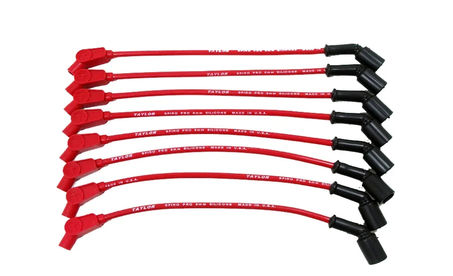 Spark Plug Wire Set Universal 8mm Silicone Spiro Pro 135_ 350 ohm_ft Red 76245